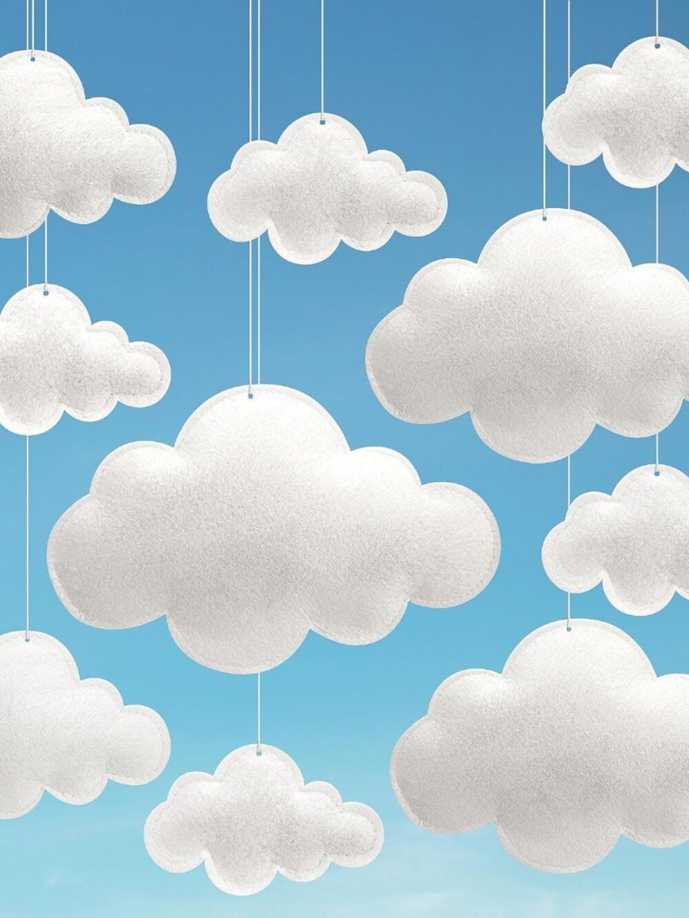 10pcs 3D Cloud Decoration Hanging Cloud for Ceiling Decor